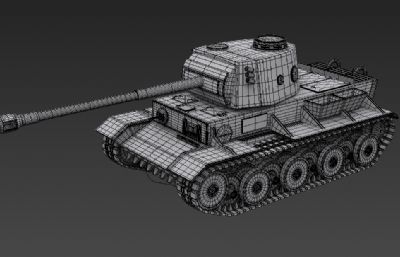 德系VK 36.01重型坦克3D模型素模