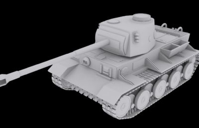 德系VK 36.01重型坦克3D模型素模