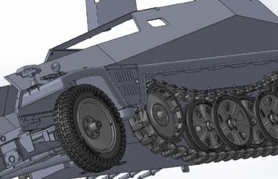 履带驱动轻型装甲车,步战车Solidworks2020图纸模型