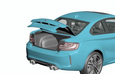 宝马M2汽车3D模型,带精致内饰