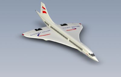 未来超音速客机飞机模型设计,IGS格式
