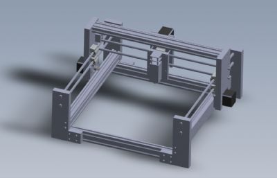 DIY激光雕刻机框架结构Solidworks设计模型