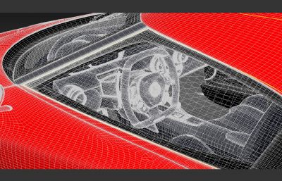 2019款法拉利P80C跑车3D模型素模