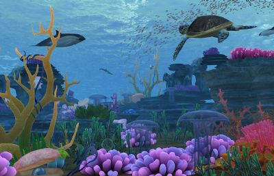 海底世界maya3d
