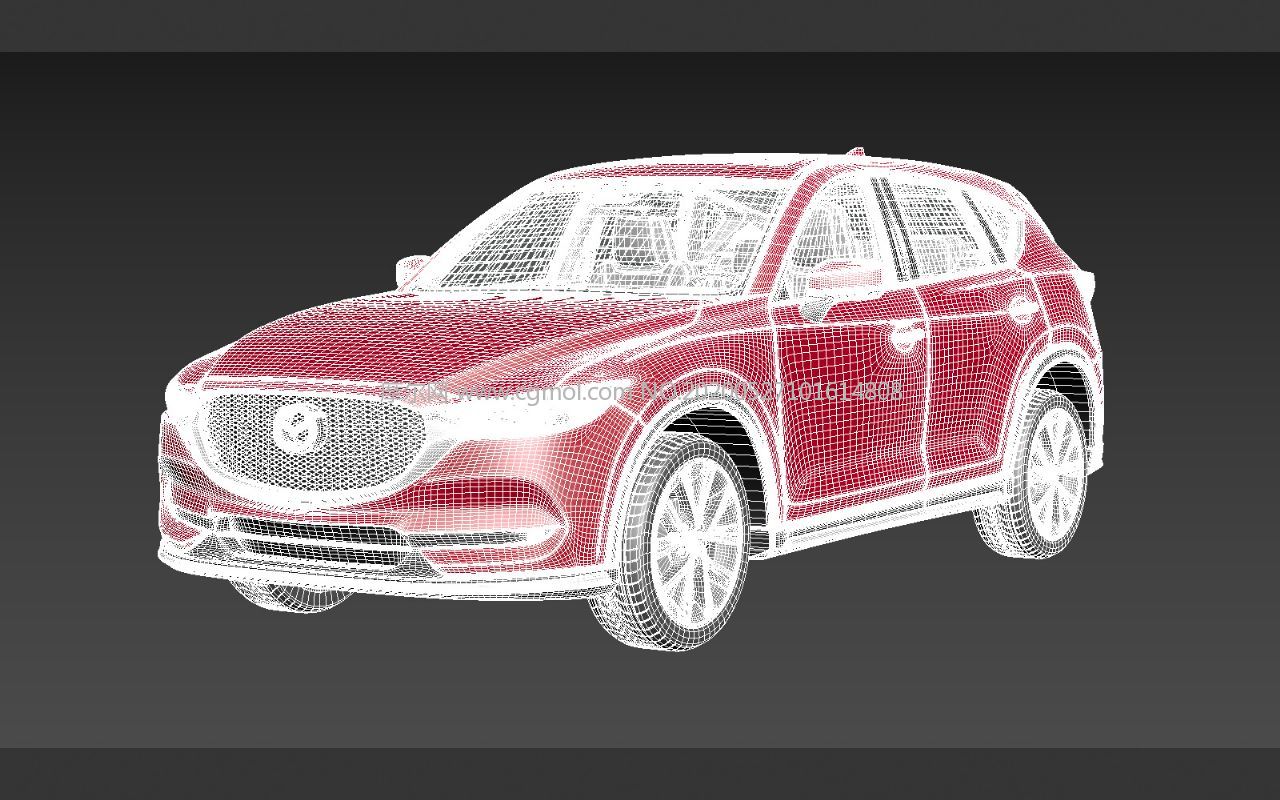 马自达CX-5四驱版汽车3D模型,带精细内饰,标准材质