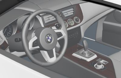 宝马Z4 sDrive35i豪华型汽车3D模型,带内饰,MAX,FBX格式,标准材质