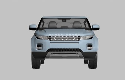 路虎揽胜极光进口版汽车3D模型,MAX+FBX+C4D格式,标准材质,无贴图