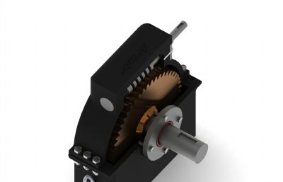 简易蜗轮蜗杆减速箱SOLIDWORKS设计模型,附IGS格式文件