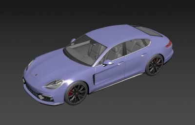 保时捷Panamera GTS汽车3D模型,MAX+FBX格式,标准材质