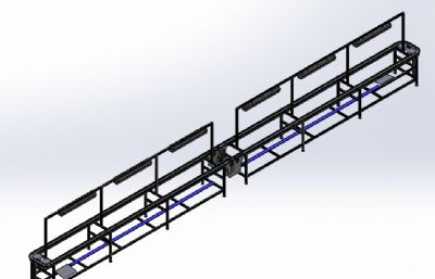电子厂电子设备组装装配生产线结构STEP格式模型