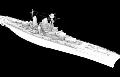 埃特尔-菲特烈亲王号战列巡洋舰OBJ模型素模