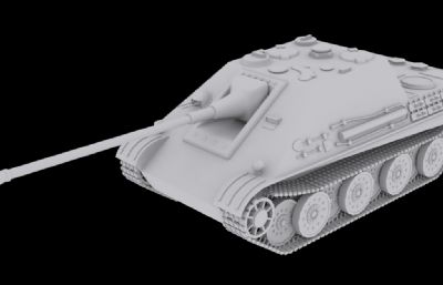 德系Jagdpanther歼击车3D模型素模