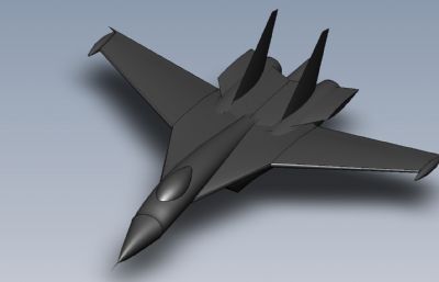 苏37,SU-37战斗机模型Solidworks设计图纸模型