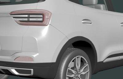 2019款奇瑞Tiggo瑞虎汽车模型,MAX,C4D模型