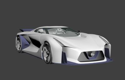 尼桑跑车,超跑,2020 Vision Gran Turismo3D模型,MAX,FBX两种格式文件