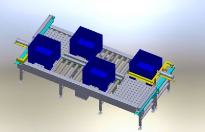 箱子输送线,输送机Solidworks设计模型(网盘下载)