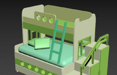 双层床,上下床3D模型
