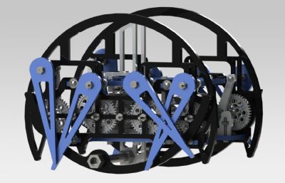 仿生圆形蜘蛛可步行,翻滚机器人玩具Solidworks设计模型