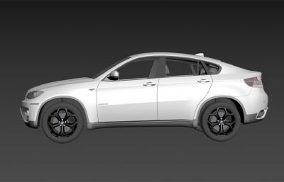 宝马X6 xdrive 50i汽车3D模型,MAX,FBX两种格式