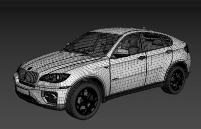 宝马X6 xdrive 50i汽车3D模型,MAX,FBX两种格式