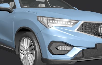 2020款讴歌Acura CDX汽车3D模型,MAX,FBX两种格式
