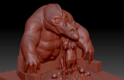 zbrush雕刻的矮人怪祭师ZTL格式模型