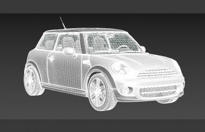 宝马MINICooper汽车3D模型,MAX+FBX格式