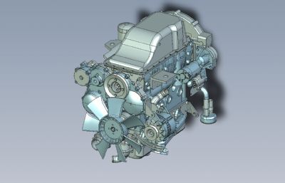 4缸柴油发动机模型,igs,x_t格式