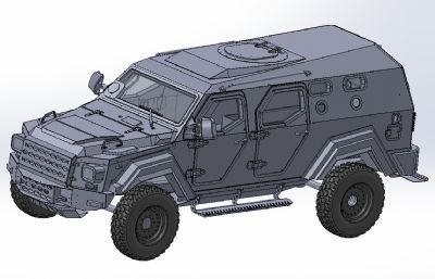 特警轻型装甲车STEP格式图纸模型