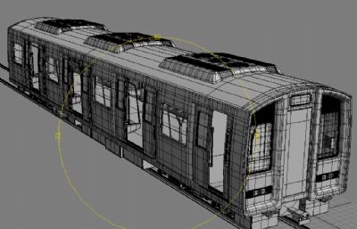 地铁轻轨动力机组单机3D模型,带驾驶室