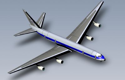 道格拉斯大型喷气式客机STEP格式模型