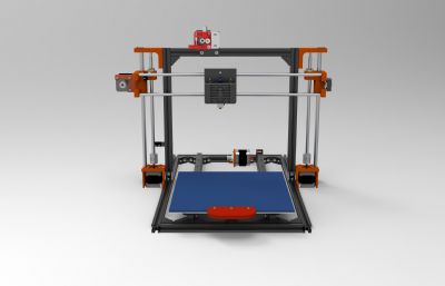 小型标准尺寸3D打印机STEP格式模型