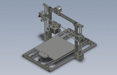 小型标准尺寸3D打印机STEP格式模型