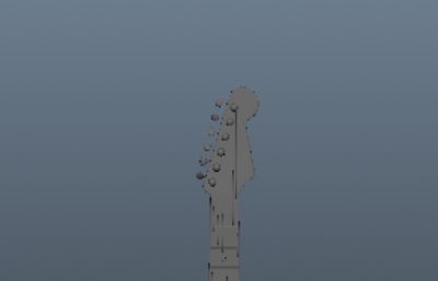 吉他maya模型素模