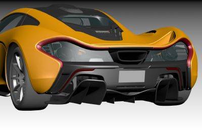 迈凯伦P1跑车3D模型,max+fbx格式