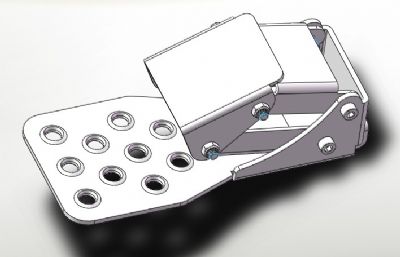 折叠式弹簧踏板solidwork设计模型