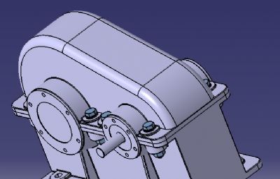 一级圆柱直齿轮减速器STP格式模型