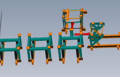 可嵌套钢架平台工作台STP格式模型
