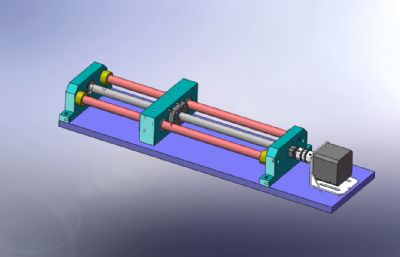 丝杆滑台升降运动机Solidworks设计模型
