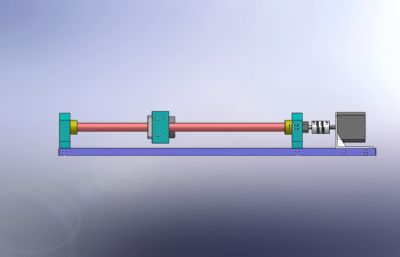 丝杆滑台升降运动机Solidworks设计模型