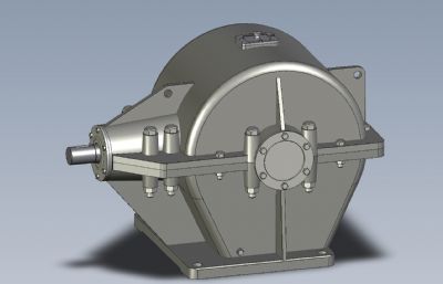 一级圆锥齿轮减速器STP格式模型