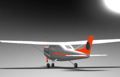 小型私人飞机简易模型,Solidworks设计图纸模型