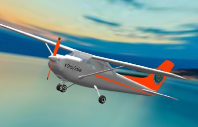 小型私人飞机简易模型,Solidworks设计图纸模型