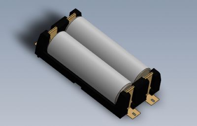 2节5号电池盒Solidworks设计模型