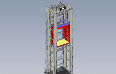 升降机,电梯框架构造STEP格式模型