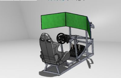 赛车游戏,模拟赛车,虚拟现实游戏模型Solidworks设计图纸模型