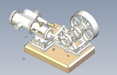 蒸汽机引擎STEP格式模型