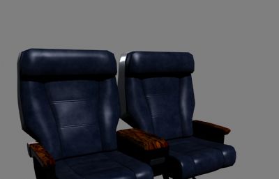 客机商务舱椅子座椅maya模型,MB,FBX两种格式