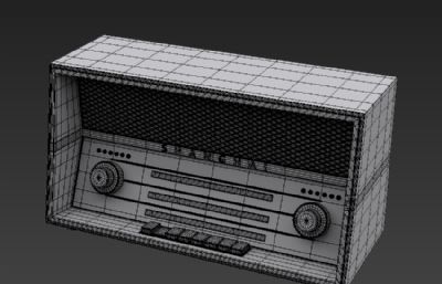 上海牌老式收音机3D模型