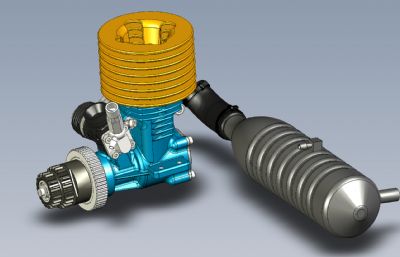 MKII发动机引擎模型3D图纸 STP格式